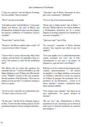 Alice’s Adventures in Wonderland: English – Spanish Dual Language Edition