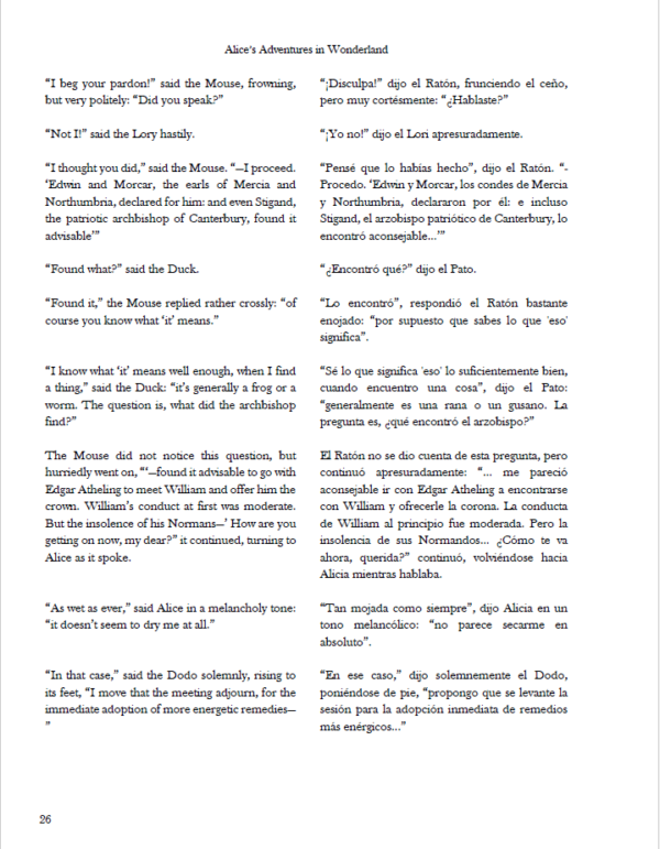 Alice's Adventures in Wonderland: English - Spanish Dual Language Edition - Image 2
