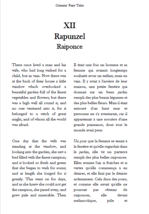 Grimms’ Fairy Tales: English – French Dual Language Edition: Volume I