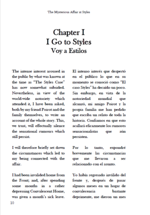 The Mysterious Affair at Styles: English – Spanish Dual Language Edition