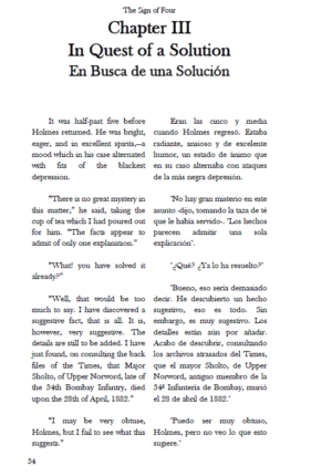 The Sign of Four: English – Spanish Dual Language Edition