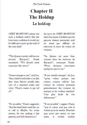The Tower Treasure: English – French Dual Language Edition