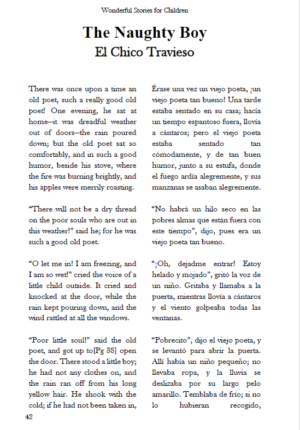 Wonderful Stories for Children: English – Spanish Dual Language Edition