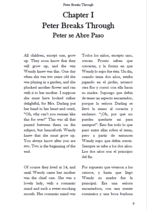 Peter Pan: English – Spanish Dual Language Edition