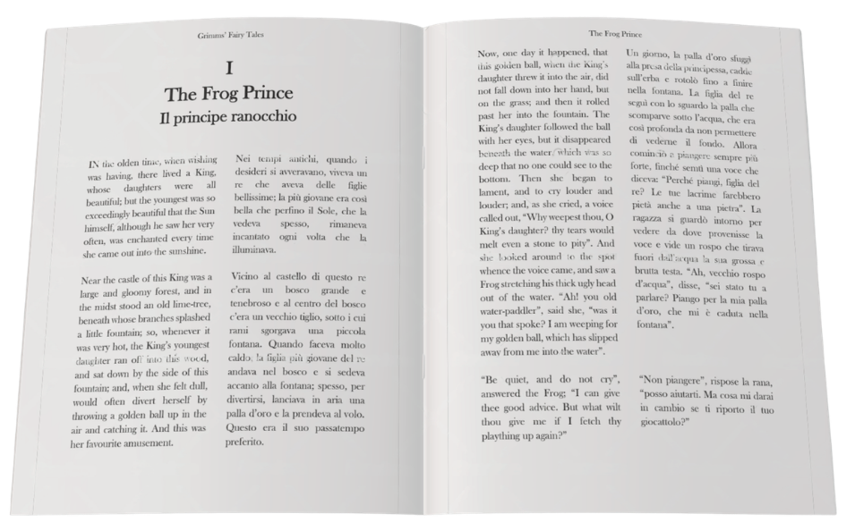 Italian book demo - Side by side dual language (1)